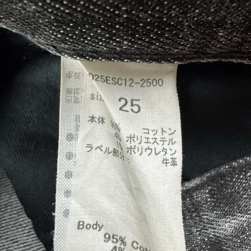 Moussy Vintage‎ Prichard Straight in Faded Black Japanese Selvedge Denim Sz 25